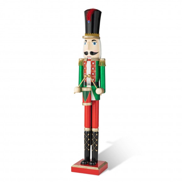 glitzhome Glitzhome 54"H Wooden Christmas Glitter Soldier Nutcracker