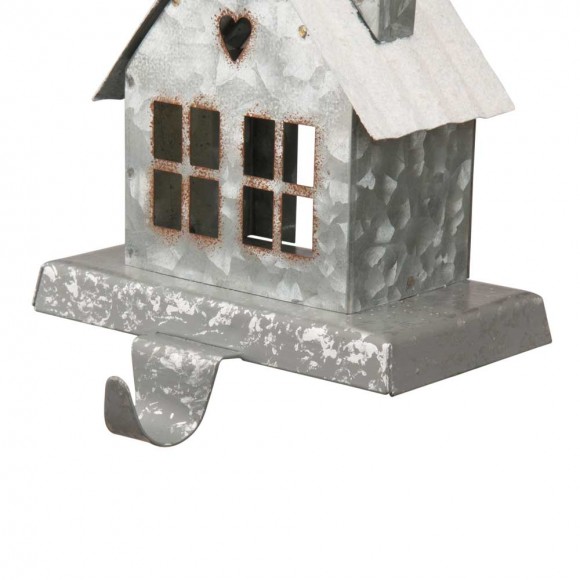 Glitzhome Glitzhome 6.00"H Galvanized House Stocking Holder