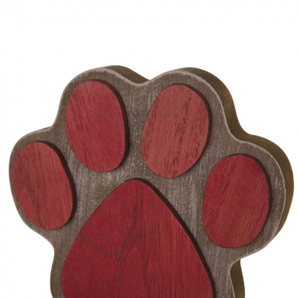 Glitzhome Glitzhome 6.50"H Wooden Metal Paw Stocking Holder