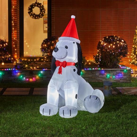 Glitzhome Glitzhome 6 Ft Lighted Inflatable Puppy Dog Décor