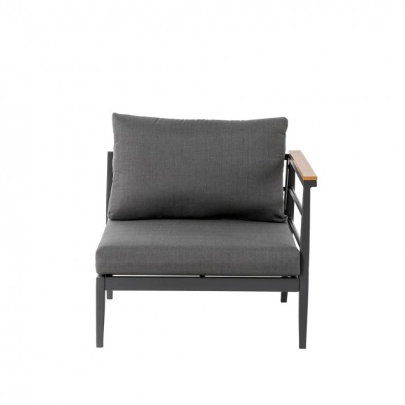 Glitzhome Glitzhome 6-Piece Outdoor Patio Black Aluminum Sectional Conversation Sofa Set With Cushions