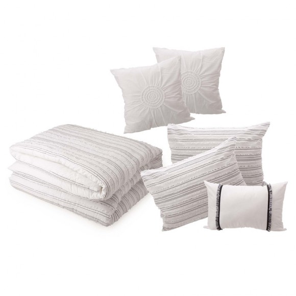 glitzhome Glitzhome 6 Piece Rhythmic Melody Cotton Comforter Set