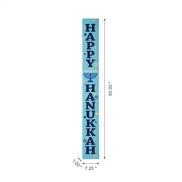 Glitzhome Glitzhome 60"H "HAPPY HANUKKAH" Wooden Porch Sign Board