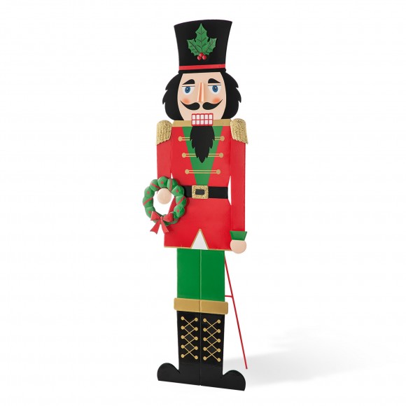 glitzhome Glitzhome 60"H Metal Nutcracker Porch Décor