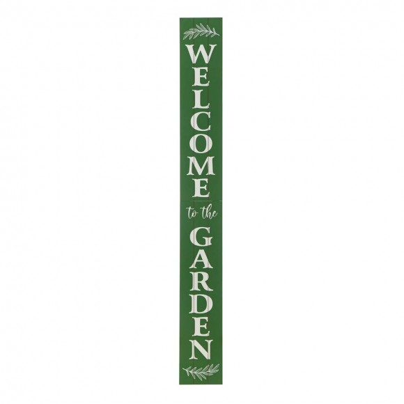 glitzhome Glitzhome 60"H Oversized Wooden Green "WELCOME to the GARDEN" Porch Sign