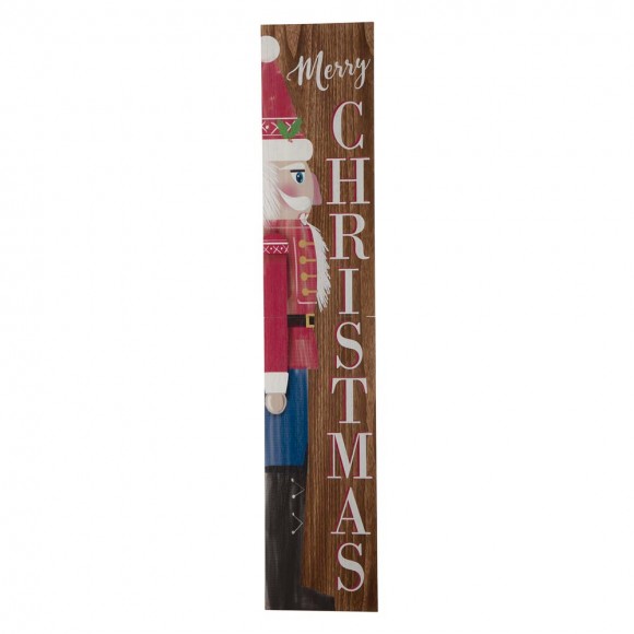 glitzhome Glitzhome 60"H Wooden Christmas Nutcracker Porch Sign