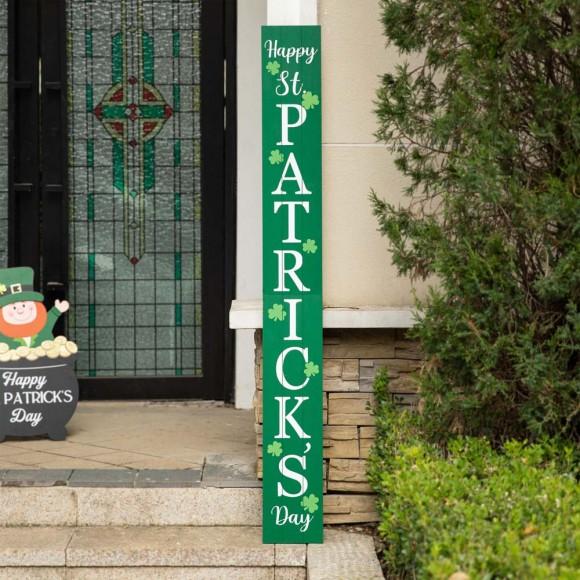 Glitzhome Glitzhome 60"H Wooden "Happy St. Patrick's Day" Porch Sign