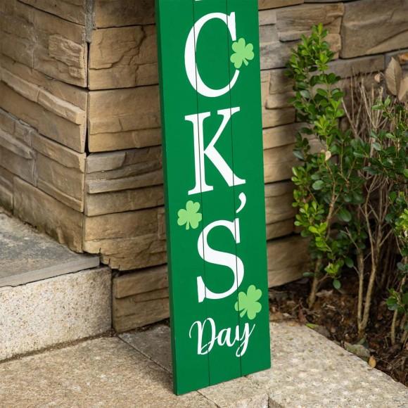 Glitzhome Glitzhome 60"H Wooden "Happy St. Patrick's Day" Porch Sign