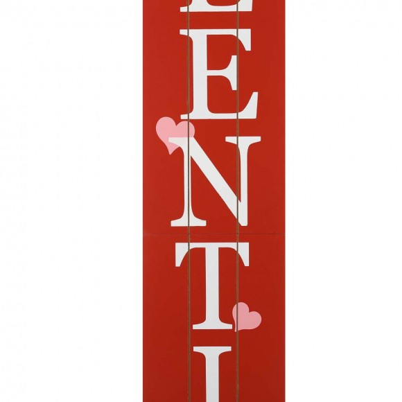 Glitzhome Glitzhome 60"H Wooden Happy Valentine's Day Porch Sign