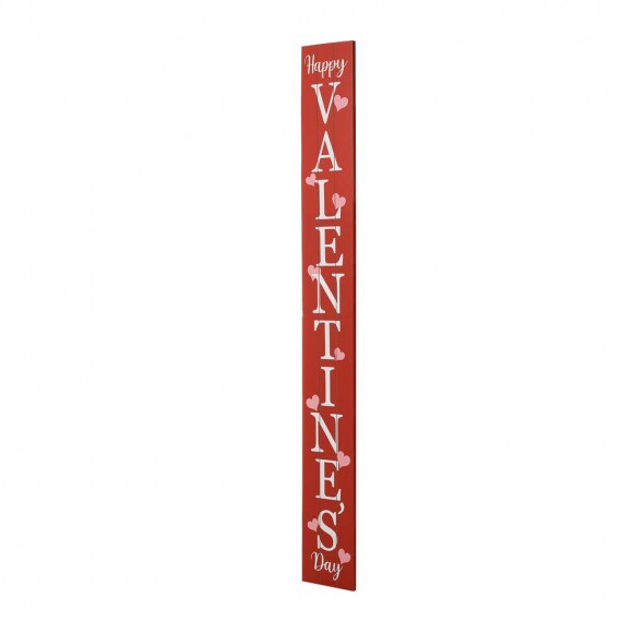 Glitzhome Glitzhome 60"H Wooden Happy Valentine's Day Porch Sign