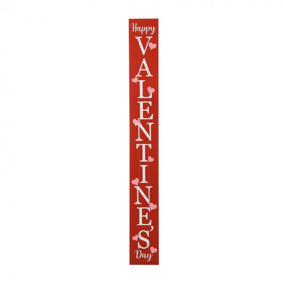 glitzhome Glitzhome 60"H Wooden Happy Valentine's Day Porch Sign