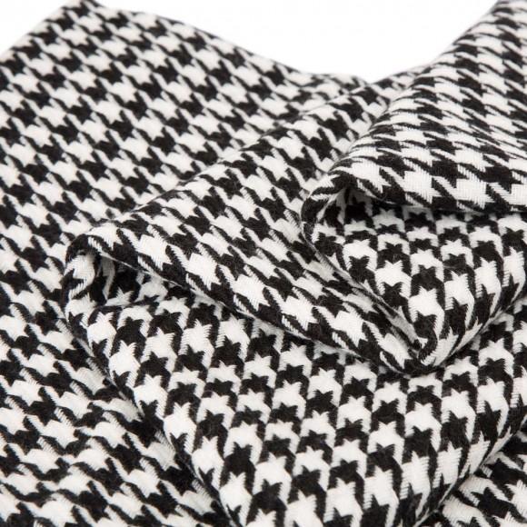 Glitzhome Glitzhome 60"L*50"W Acrylic Black/White Houndstooth Woven Throw 360g