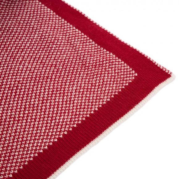 Glitzhome Glitzhome 60"L*50"W Knitted Acrylic Red/White Throw Blanket 900g