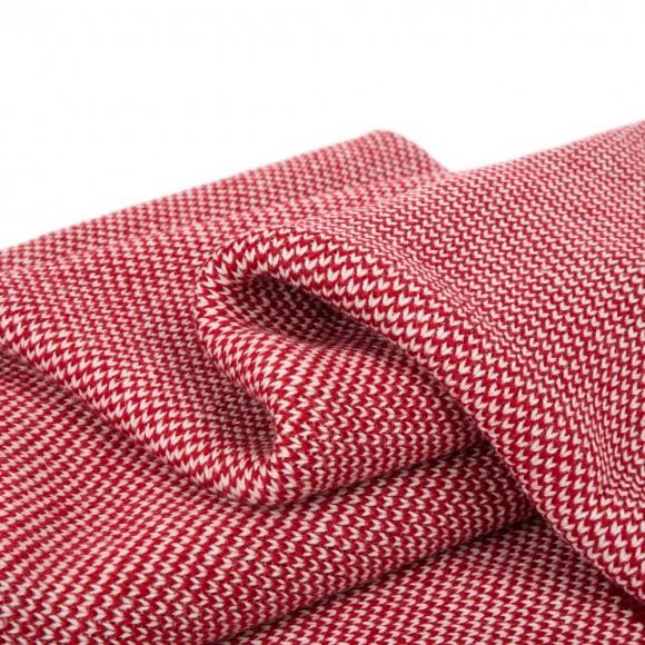 Glitzhome Glitzhome 60"L*50"W Knitted Acrylic Red/White Throw Blanket 900g
