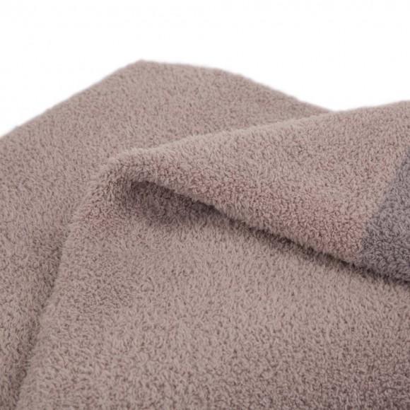 Glitzhome Glitzhome 60"L*50"W Knitted Polyester Feather Yarn Tricolor Throw Blanket 965g