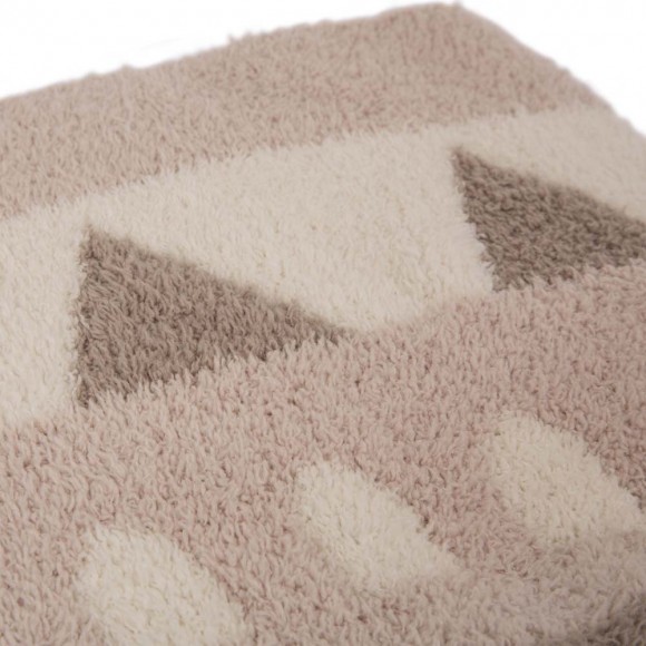 Glitzhome Glitzhome 60"L*50"W Knitted Polyester Geometric Pattern Feather Yarn Throw Blanket 1000g