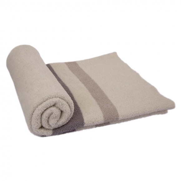 Glitzhome Glitzhome 60"L*50"W Knitted Polyester Geometric Pattern Feather Yarn Throw Blanket 1050g