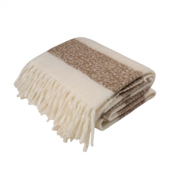 glitzhome Glitzhome 60"L*50"W Woven Acrylic Gray Striped Jacquard Throw 780g