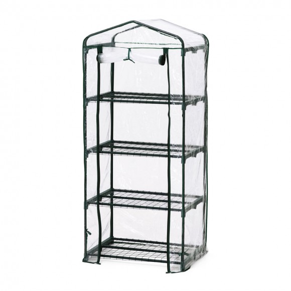 glitzhome Glitzhome 61"H 4 Layers Mini PVC Greenhouse