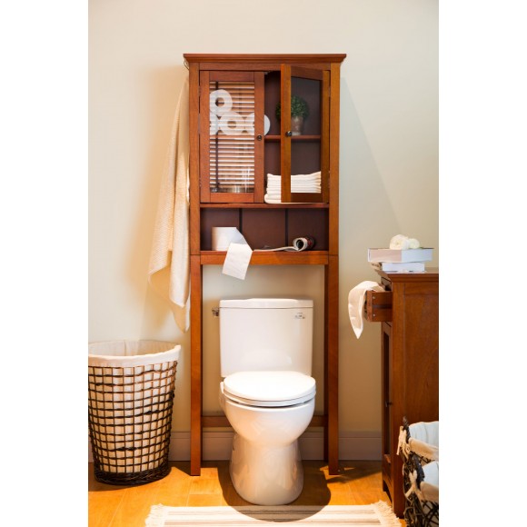 Glitzhome Glitzhome 68.25"H Wooden Bathroom Free Standing Storage Cabinet Spacesaver