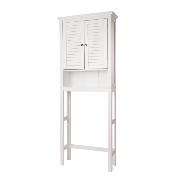 glitzhome Glitzhome 68.25"H Wooden Free Standing Storage Cabinet Spacesaver White