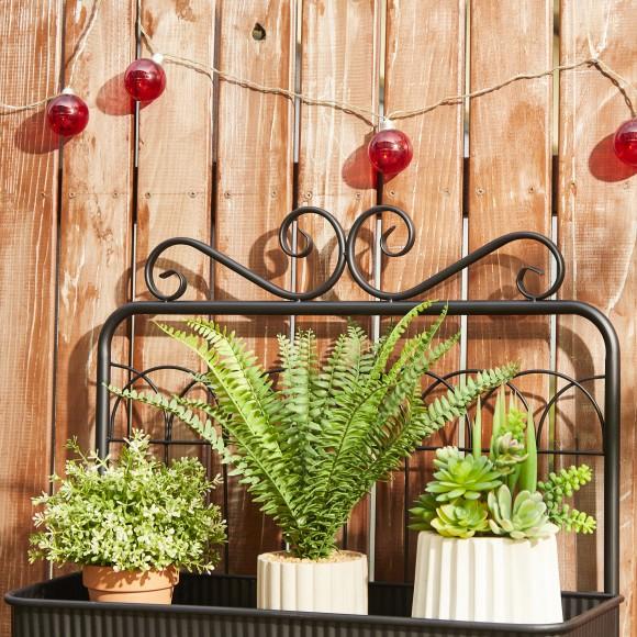 Glitzhome Glitzhome 68"H 3-Tiered Black Metal Shelf Planter Stands Or Storage Rack
