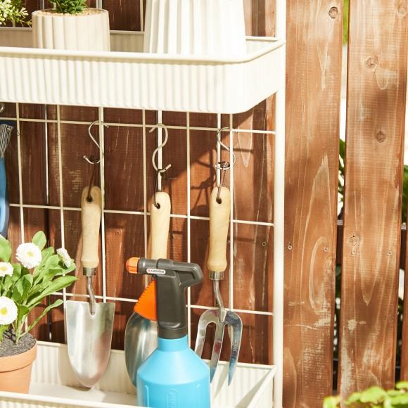 Glitzhome Glitzhome 68"H 3-Tiered Black Metal Shelf Planter Stands