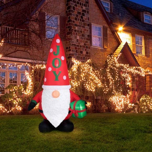 Glitzhome Glitzhome 6FT Lighted Inflatable Gnome Decor