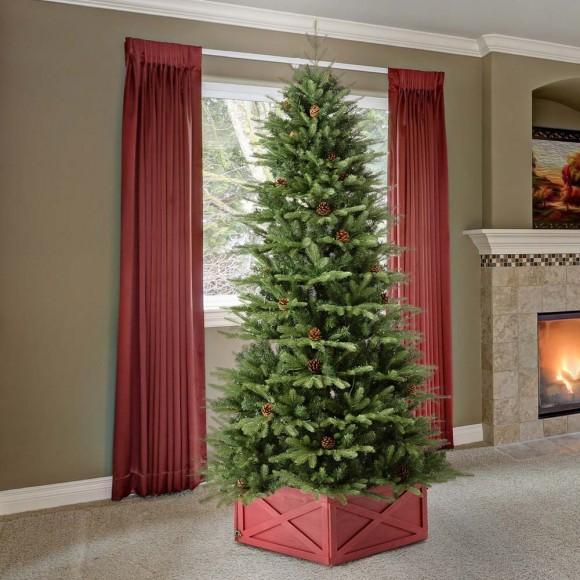 Glitzhome Glitzhome 6ft Pre-Lit Green Fir Artificial Christmas Tree With 350 LED Lights