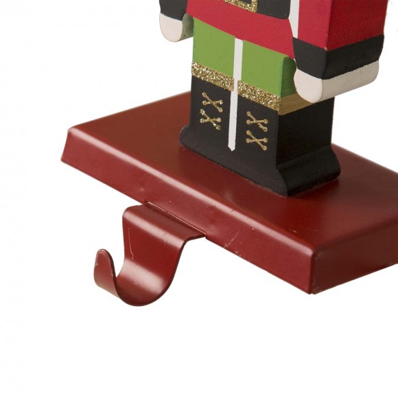 Glitzhome Glitzhome 7.00"H Wooden/Metal Nutcracker Stocking Holder