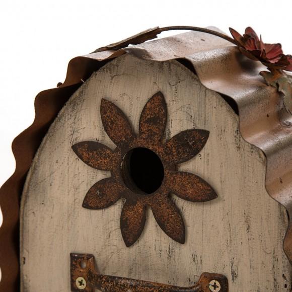 Glitzhome Glitzhome 7.09"L Distressed Wooden Flower Garden Birdhouse