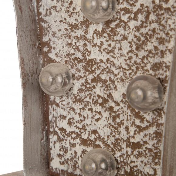 Glitzhome Glitzhome 7.50"H Marquee LED Wooden/Metal Giftbox Stocking Holder