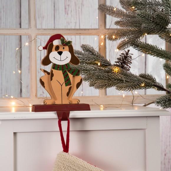 Glitzhome Glitzhome 7.50"H Wooden/Metal Dog Stocking Holder