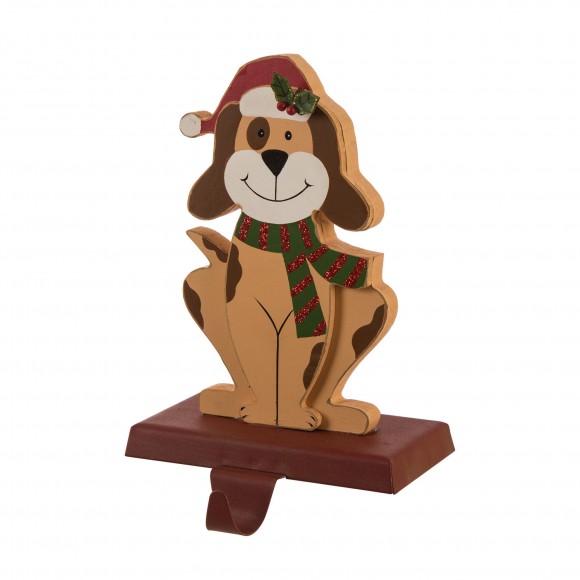 Glitzhome Glitzhome 7.50"H Wooden/Metal Dog Stocking Holder