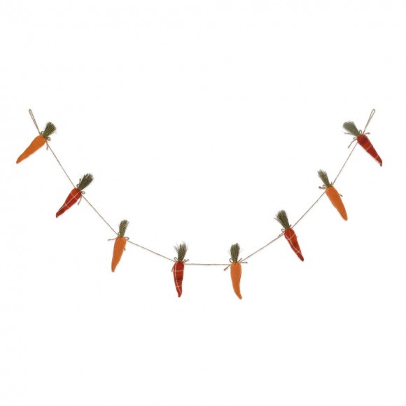 Glitzhome Glitzhome 71.25"L Easter Burlap Carrots Garland