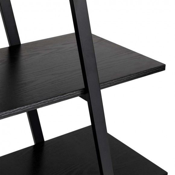 Glitzhome Glitzhome 72"H Modern Industrial Black Wood/Metal 5-Tier "A" Frame Bookcases & Shelves