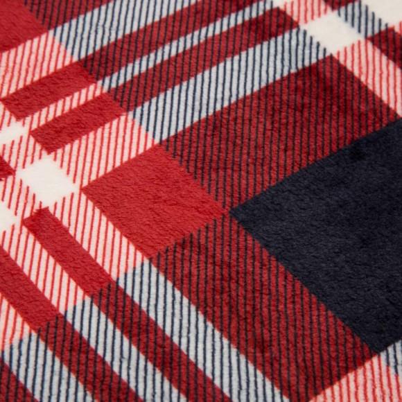 Glitzhome Glitzhome 72"L*48"W Flannel Red/Blue/White Plaid Reversible Duvet Cover