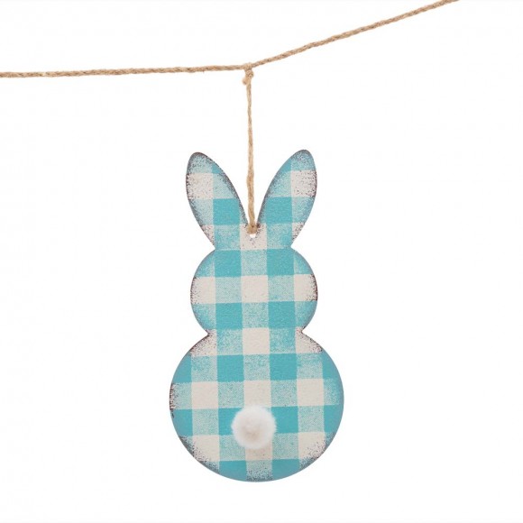 Glitzhome Glitzhome 72"L Easter Metal Bunny Garland