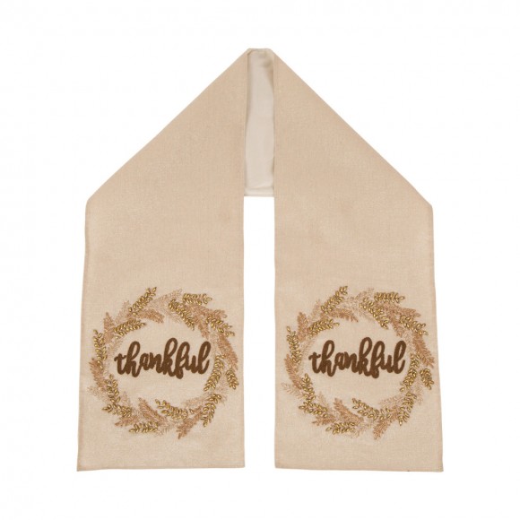glitzhome Glitzhome 72"L Embroidered Thankful Table Runner
