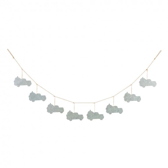 Glitzhome Glitzhome 72"L Halloween Metal Trucks Garland