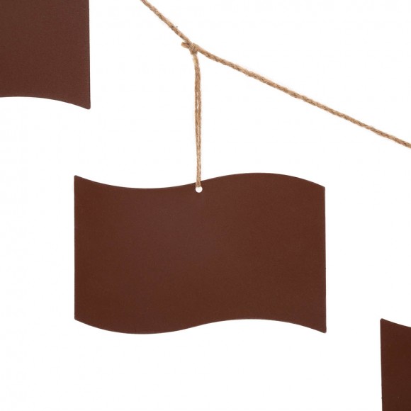 Glitzhome Glitzhome 72"L Metal American Flags Garland