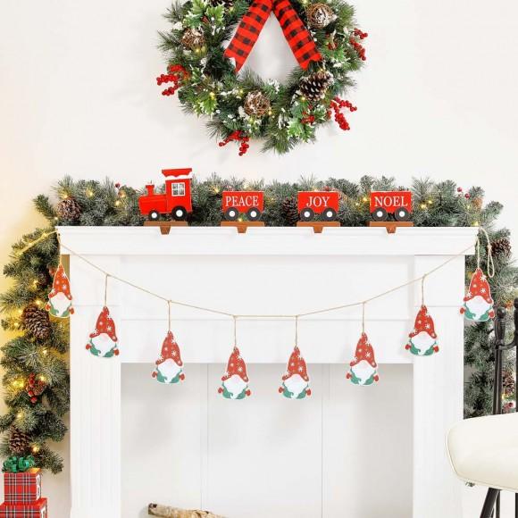 Glitzhome Glitzhome 72"L Metal Christmas Gnome Garland