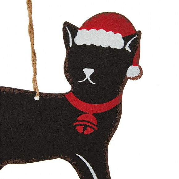 Glitzhome Glitzhome 72"L Metal Christmas Kitty Garland