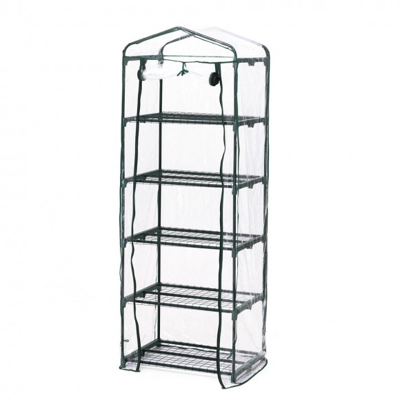 glitzhome Glitzhome 74.75''H 5 Layers Mini PVC Greenhouse