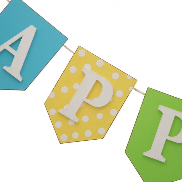 Glitzhome Glitzhome 78"L Wooden "Happy Easter" Garland