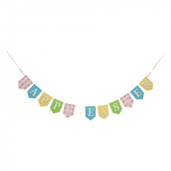 glitzhome Glitzhome 78"L Wooden "Happy Easter" Garland