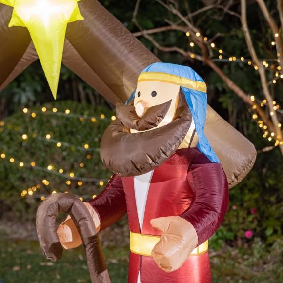 Glitzhome Glitzhome 7FT Lighted Inflatable Nativity Decor