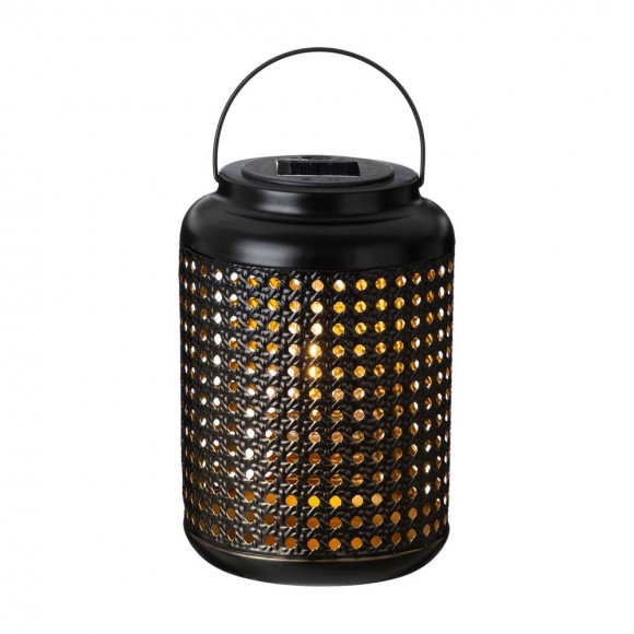 Glitzhome Glitzhome 8.75"H Metal Cutout Solar Powered Outdoor Hanging Lantern