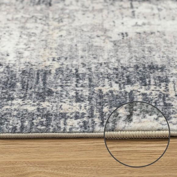 Glitzhome Glitzhome 8" X 10" Abstract Blue/ Ivory/ Tan Area Rugs