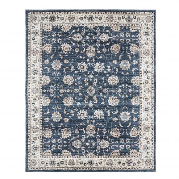 glitzhome Glitzhome 8" x 10" Oriental Blue/ Ivory Area Rugs